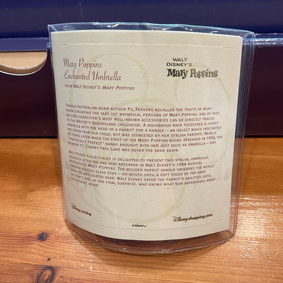 DISNEY MARY POPPINS PARROT UMBRELLA REPLICA 1964 MOVIE OFFICIAL COLLECTIBLE CERT - Picture 14 of 15